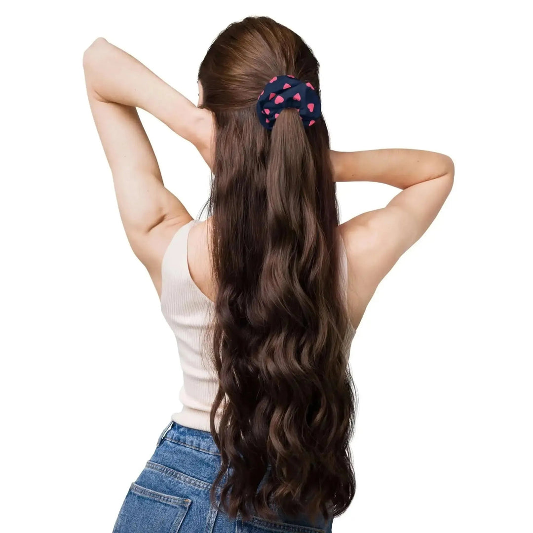 Pink Hearts Recycled Scrunchie Nextuniq