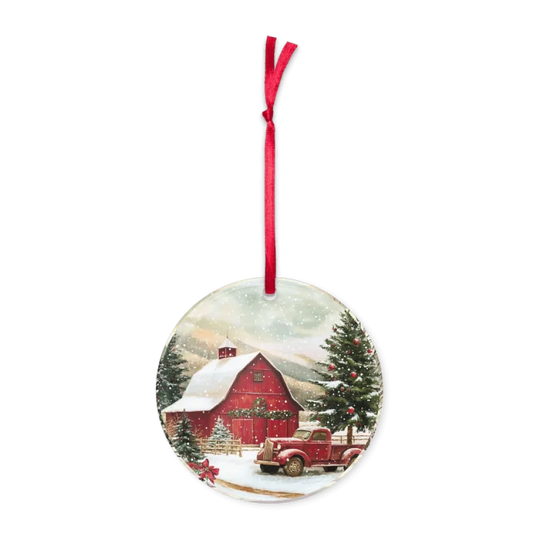   Barn Christmas Ornament  Nextuniq 