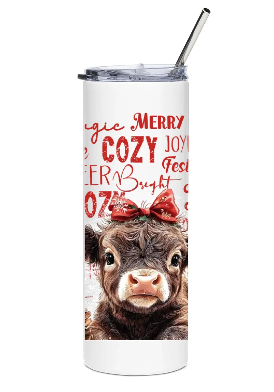   Highland Cow Christmas Tumbler – Stainless Steel Cup for Festive Drinks  Nextuniq 